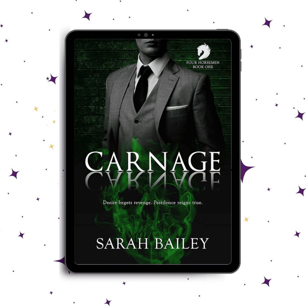 Cover of Carnage by Sarah Bailey on an iPad